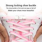 New Colorful Shoelaces Press buckle Metal Shoelace Clip Press Lock