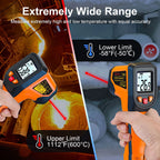 NJTY T600 T600A Digital Infrared Thermometer Gun -58°F to 1112°F (-50℃