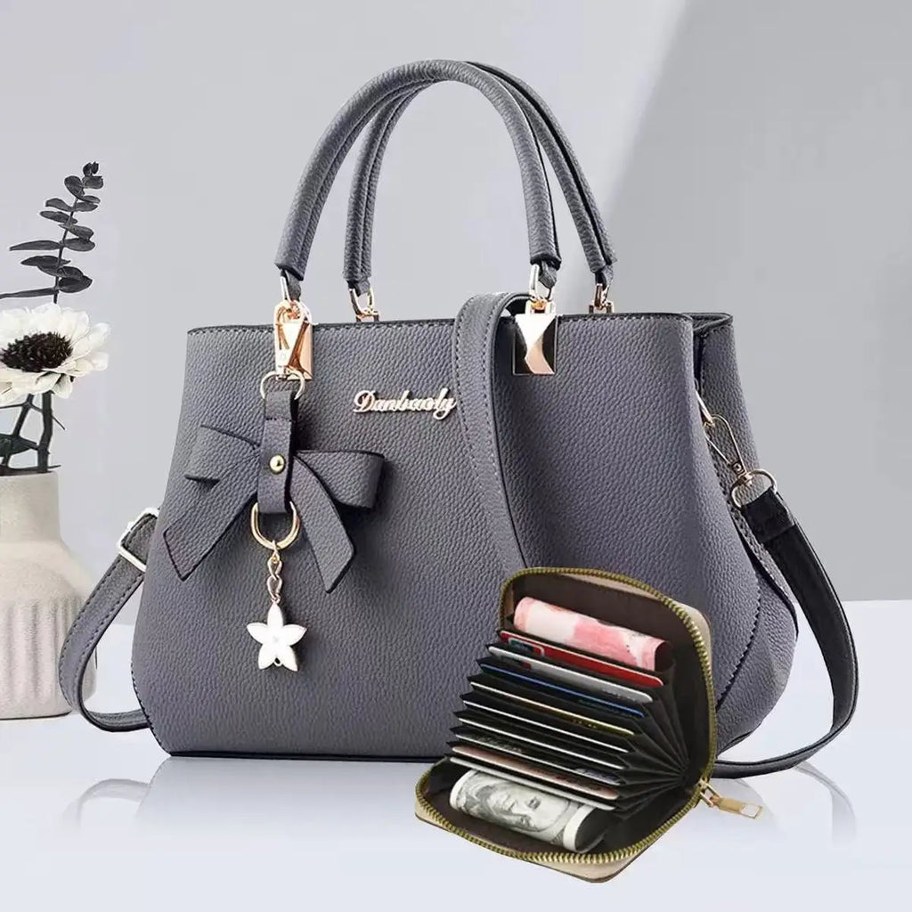 New Korean version trendy autumn and winter bow women's bag portable