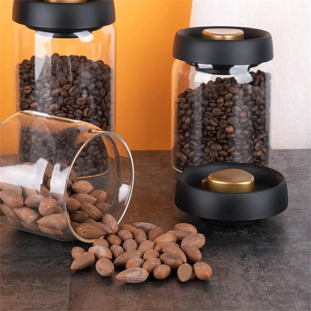 1pack Coffee Bean Storage Container Airtight Lid Sealed with