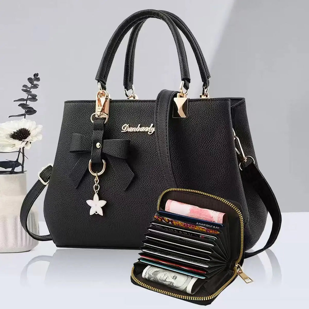 New Korean version trendy autumn and winter bow women's bag portable