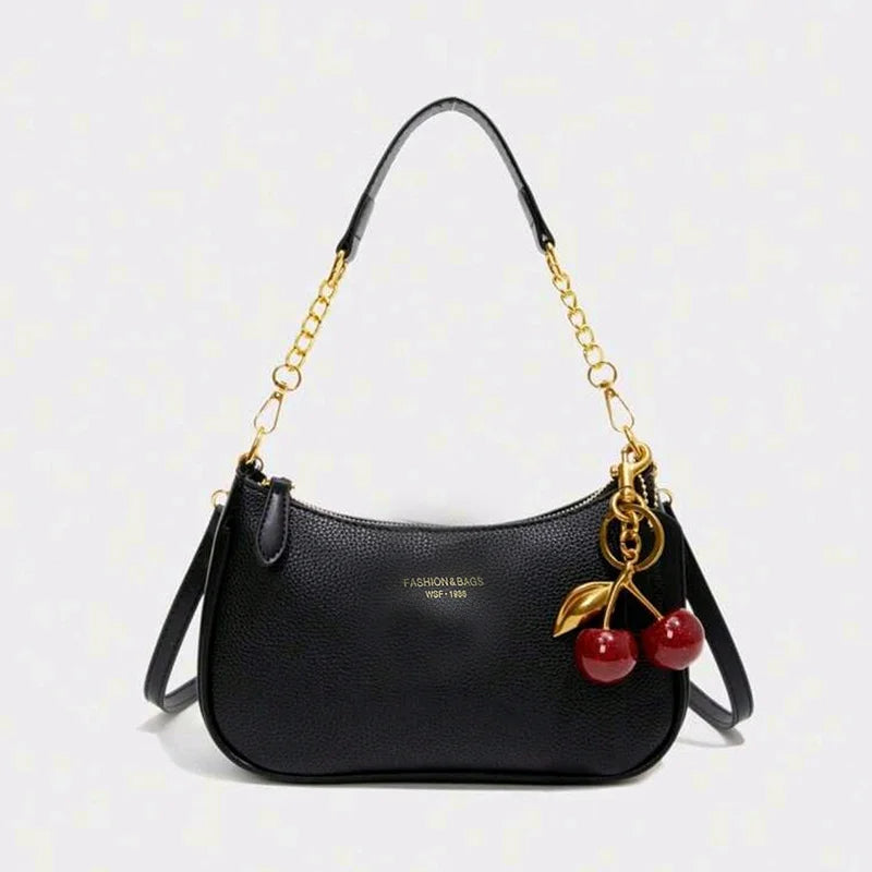 Cherry Pendant Shoulder Bag Women Light Luxury New High-end Women's