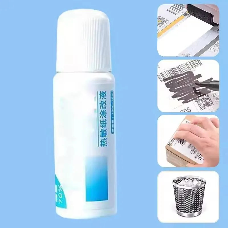 Fast-Drying Thermal Paper Correction Fluid Eraser Package Parcel Box
