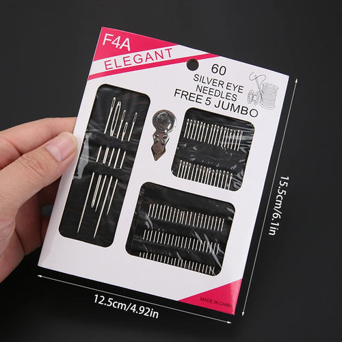 18/23/55/60/70/80/90pcs Stainless steel large eye hand sewing needle,