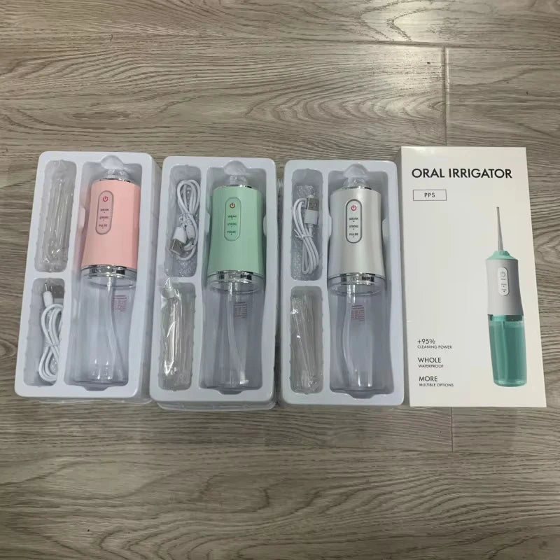 Oral Irrigator Portable Dental Water Flosser USB Rechargeable Water