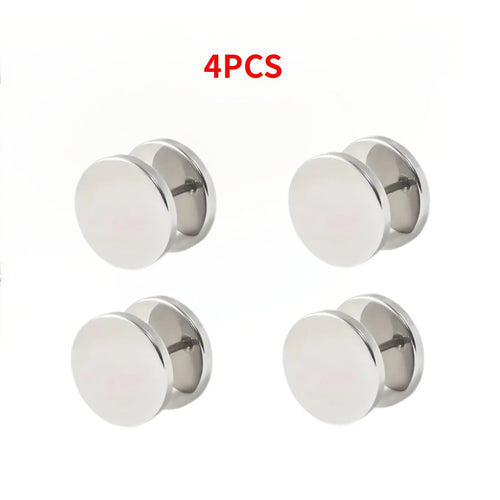 2/4pcs Seamless Spiral Buckle Clip Cuff Fastener for Fashion Buttons