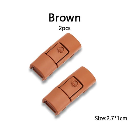 New Colorful Shoelaces Press buckle Metal Shoelace Clip Press Lock