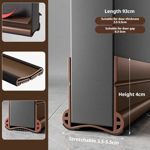 Flexible Door Bottom Sealing Strip Door Gap Soundproofing Wind and