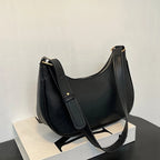 Womens Fashion Handbags Retro Solid Color Pu Leather Bag Half Simple
