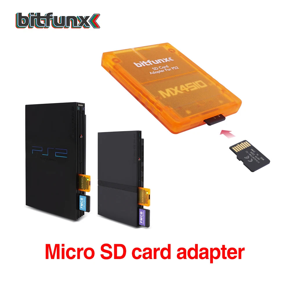 Bitfunx MX4SIO SIO2SD SD/TF Card Adapter Game Reader for PS2