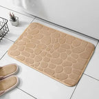 1pc Memory Foam Embossed Velvet Carpet Bathroom Living Room Non-Slip