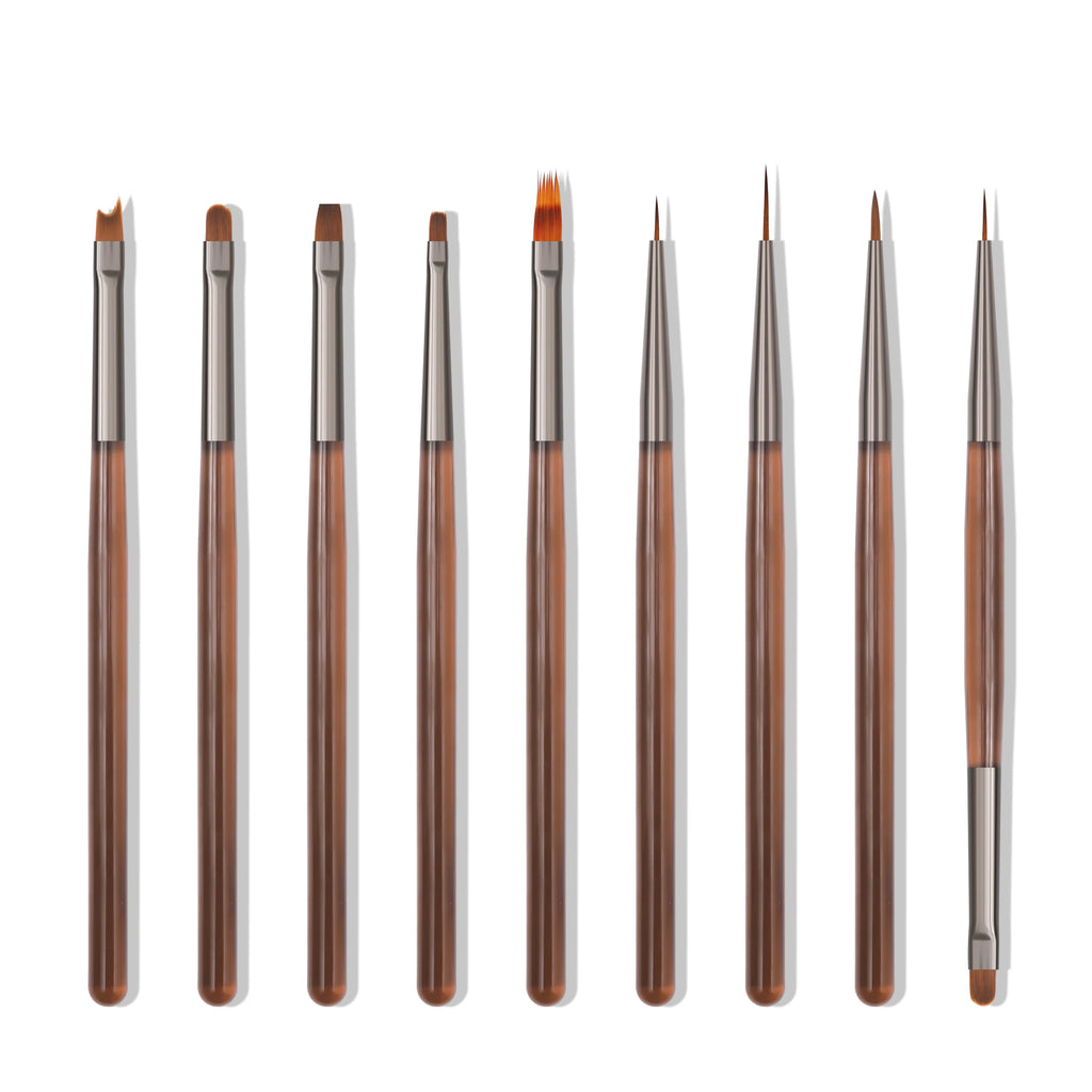 9PCS Nail Brush Liner DIY Painting Pen Manicure Acrylic Drawing Brush