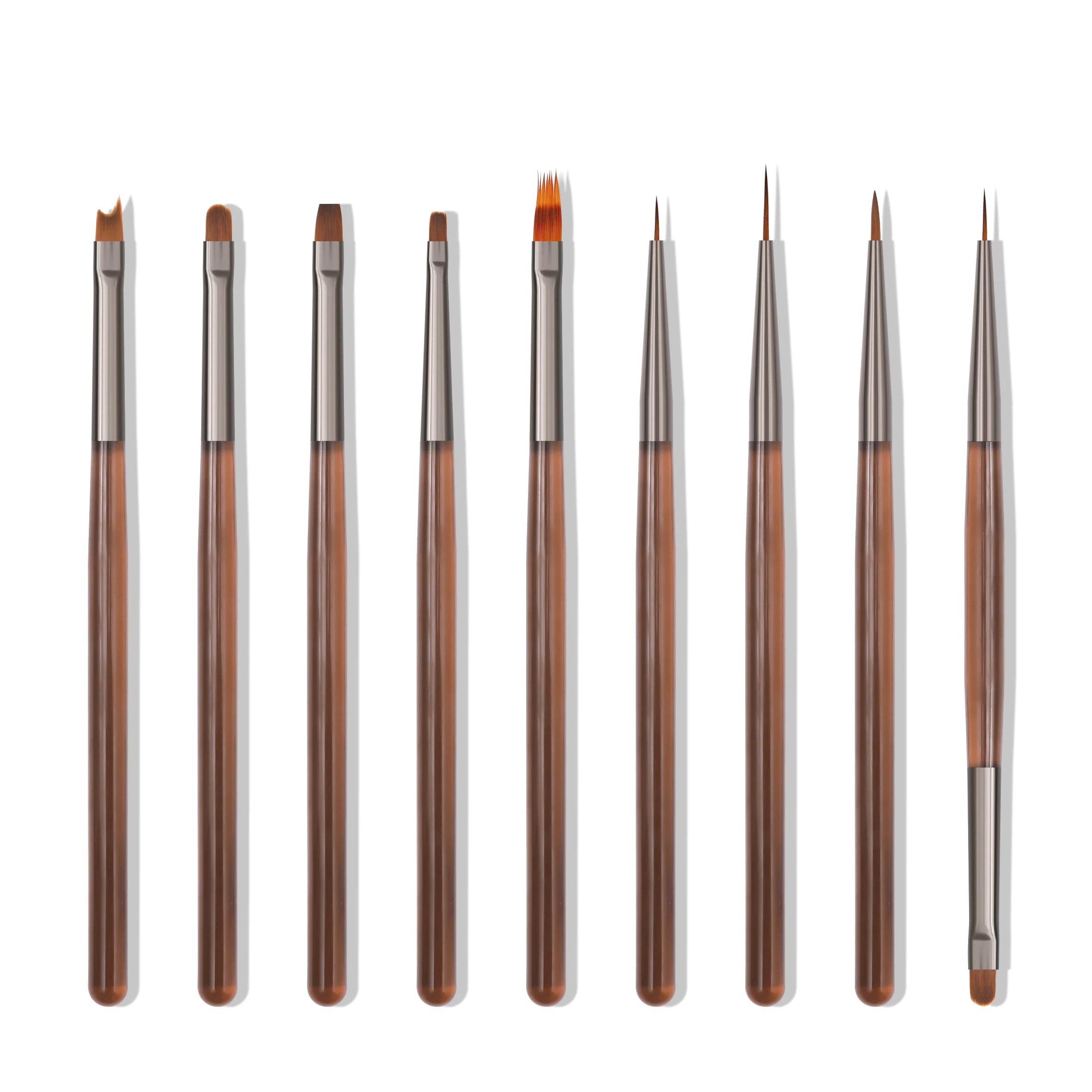 9PCS Nail Brush Liner DIY Painting Pen Manicure Acrylic Drawing Brush