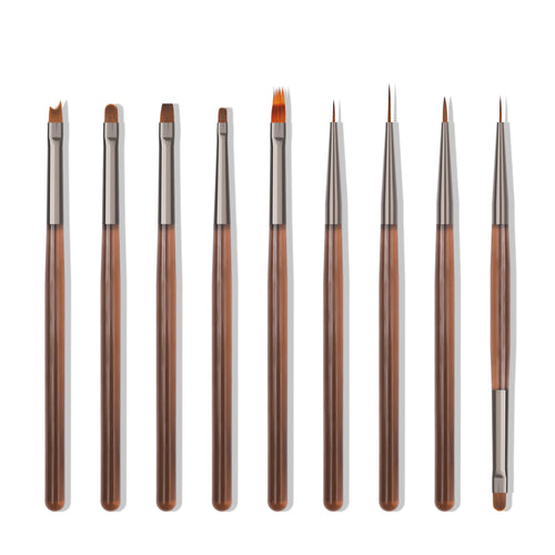 9PCS Nail Brush Liner DIY Painting Pen Manicure Acrylic Drawing Brush