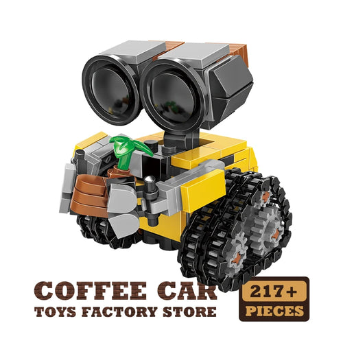 Space Mini Robot MOC Building Bricks Toys 217Pcs Tracked Bot Model