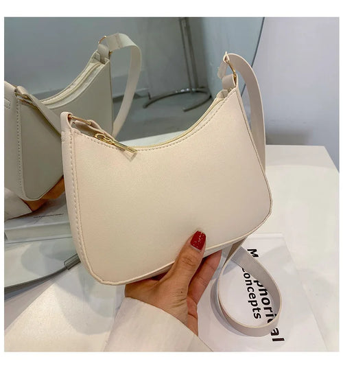 Fashion Portable Handbag Retro Hong Kong Style Portable One-shoulder