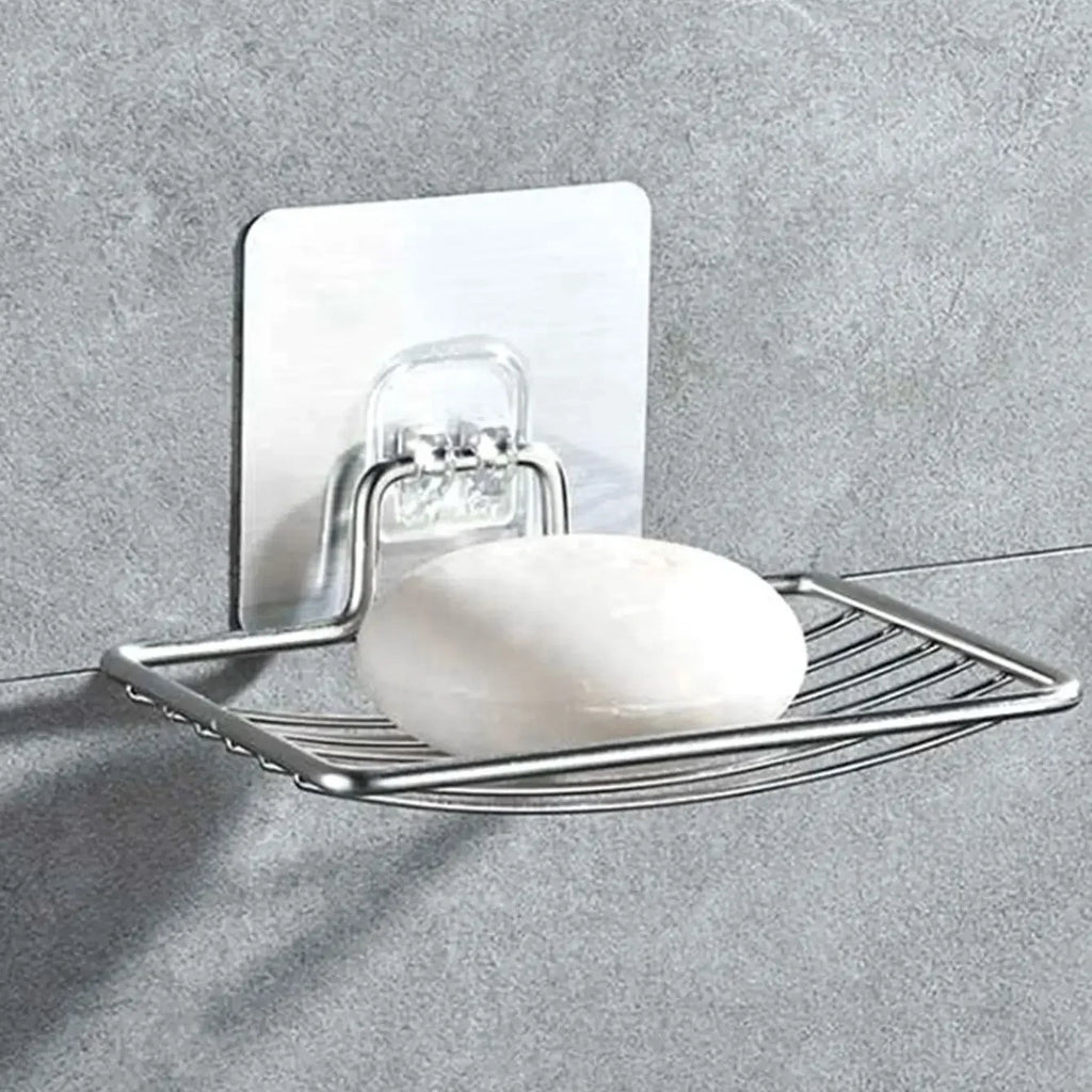 1pc-Stainless steel soap rack, wall mounted soap rack, drainage soap