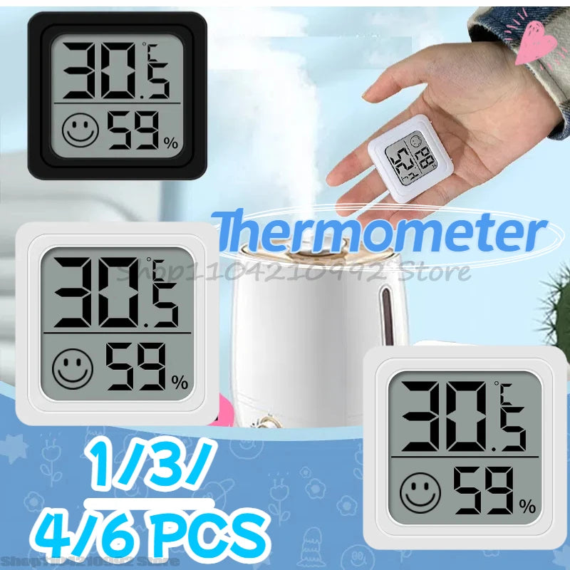 1/3/4/6PCS Mini LCD Digital Thermometer Hygrometer Indoor Room