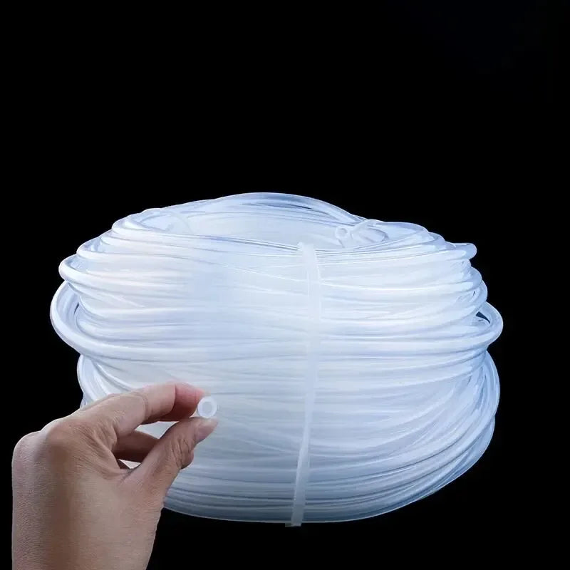 5m Transparent Food-Grade Silicone Tube (6/8/8/10mm), Flexible
