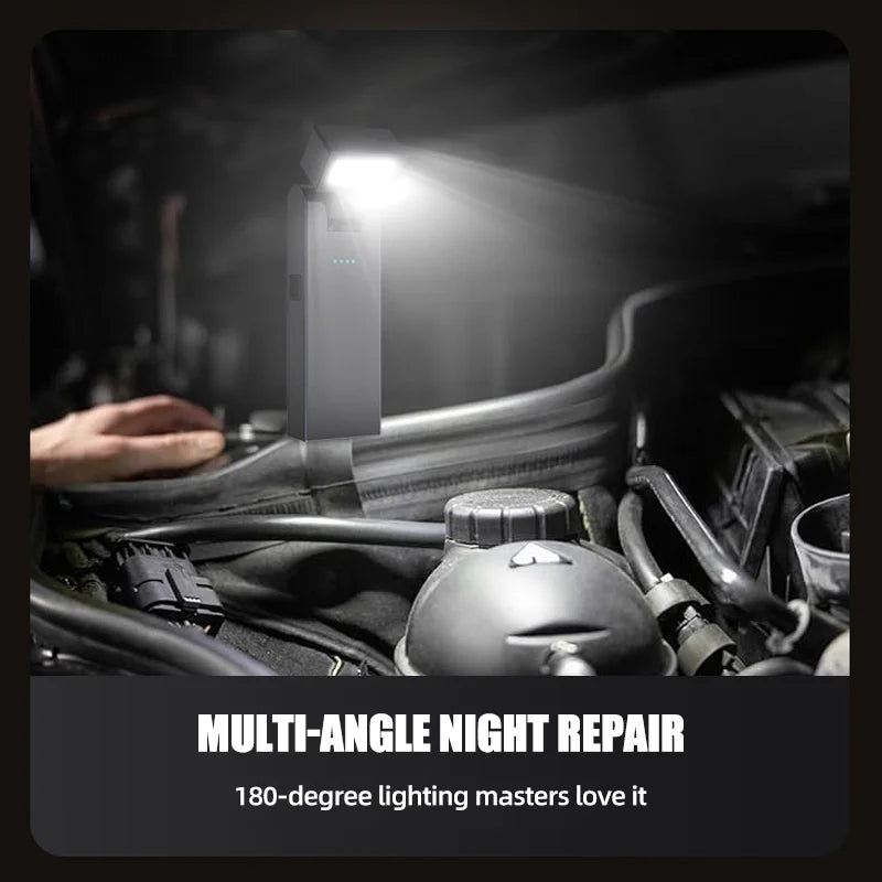Magnetic Work Light Rechargeable COB Flashlight  Suitable for Night
