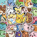 50PCS Kawaii Anime Pokemon Stickers Pikachu Decals DIY for Laptop