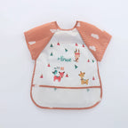 Waterproof EVA Full Sleeve Baby Bibs Children Apron Long Sleeve