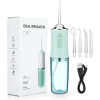 Oral Irrigator Portable Dental Water Flosser USB Rechargeable Water