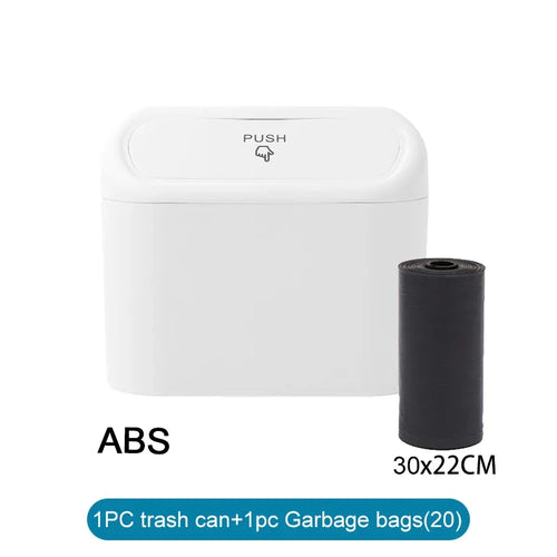 3Pcs Car Trash Can (with Lid) Contains 60 (300) Garbage Bags, Small