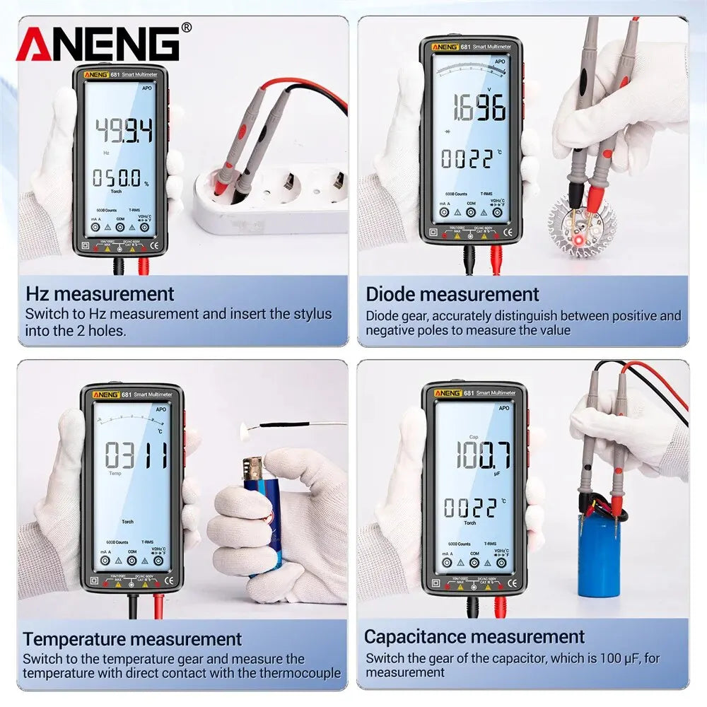 ANENG 681 Rechargable Digital Professional Multimeter Non-contact