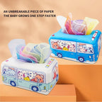 Baby Tissue Box Montessori Educational Toys Colorful Soft Sensory Toy