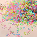 500/1000/2000pcs Girls Colourful Disposable Rubber Band Hair Ties