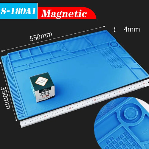 500℃ Heat-Resistant Soldering Station Silicon Mat Work Pad Desk