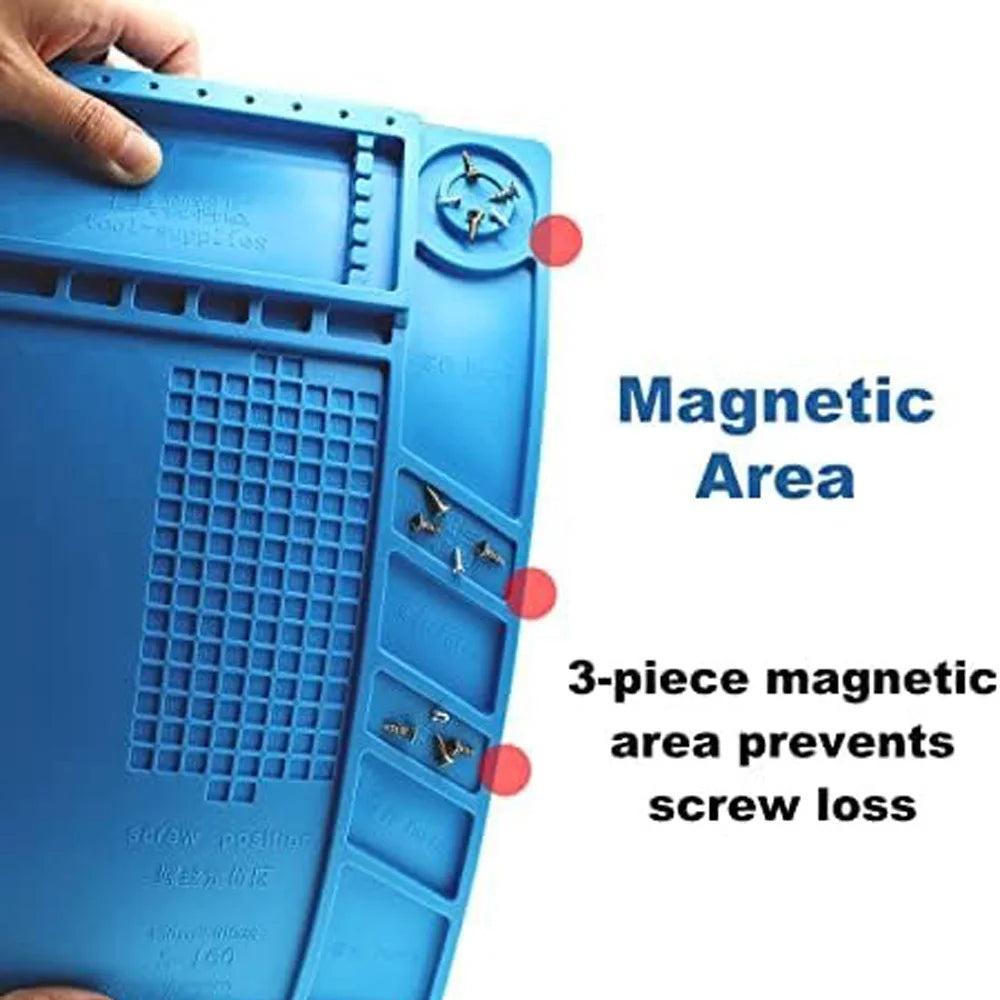500℃ Heat-Resistant Soldering Station Silicon Mat Work Pad Desk