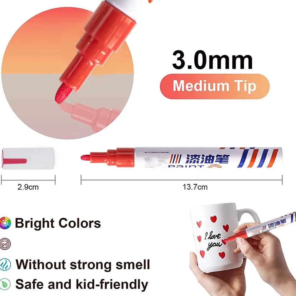 Car Scratch Repair Paint Pen Set - Quick-Drying Waterproof Metal