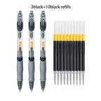 13/30pcs Retractable Gel Pens Set Black/Red/Blue Ink Ballpoint for