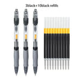 13/30pcs Retractable Gel Pens Set Black/Red/Blue Ink Ballpoint for