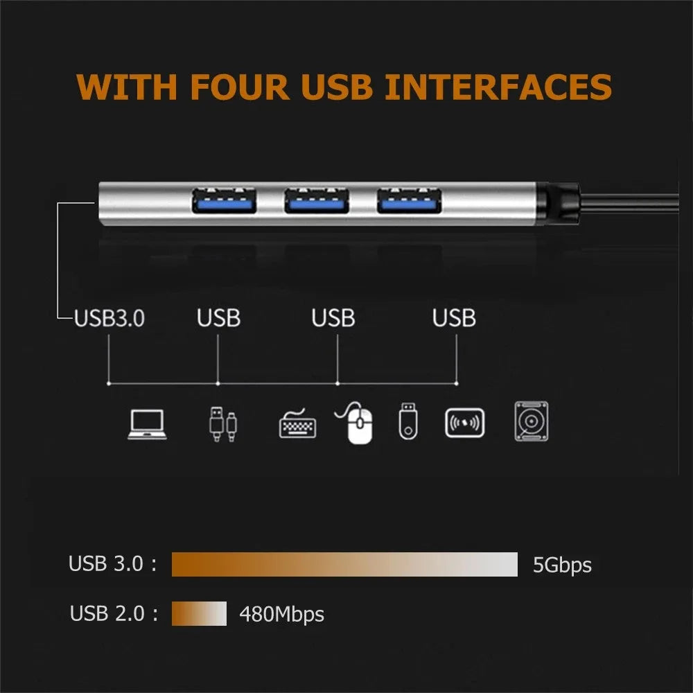 Aluminum Alloy Splitter Multi-function One Drag Four Hubs Hub Expander