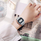 Luxury Rose Gold Women Watches Electronic Digital Display Retro Style