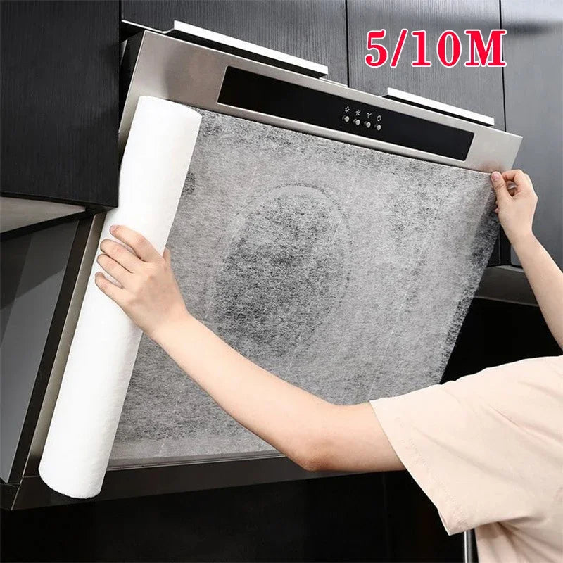 5/10M Disposable Hood Oil Filter Paper Non-woven Cooker Hood Extractor