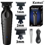 Kemei 2299 Barber Cordless Hair Trimmer 0mm Zero Gapped Carving