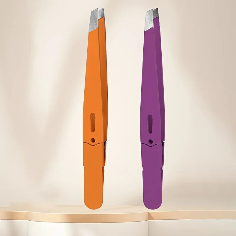 Puller Stainless   Eyebrow Tweezer Hairs  Steel Slanted Eye Brow