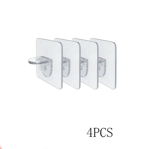 4/10pcs Wardrobe Divider Brackets Non-Marking Sticky Kitchen Cabinet