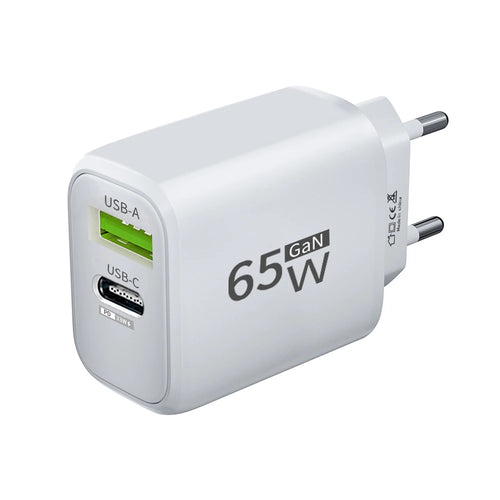 USB Charger 65W GaN Type C Fast Charging PD Power Adapter Quick