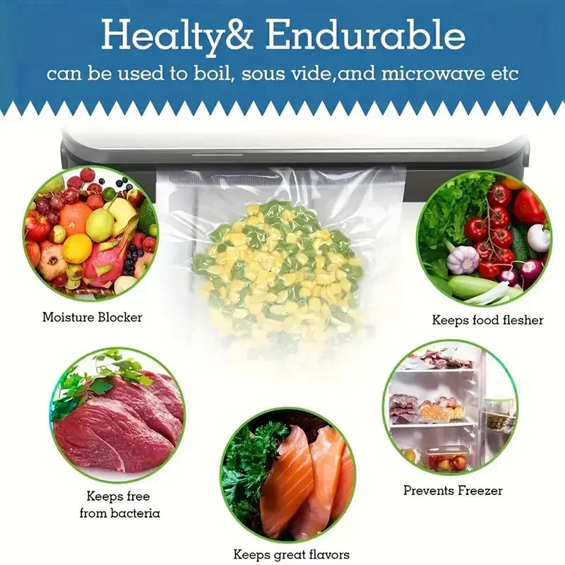 50pcs Vacuum Sealer Bags, Disposable Airtight Compression Bag,