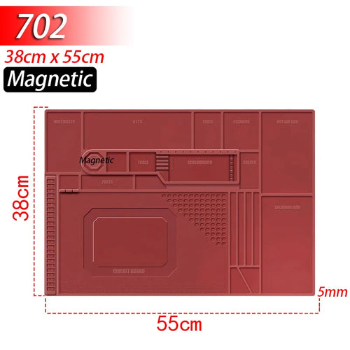 500℃ Heat-Resistant Soldering Station Silicon Mat Work Pad Desk