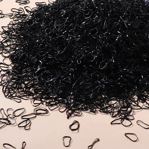 500/1000/2000pcs Girls Colourful Disposable Rubber Band Hair Ties