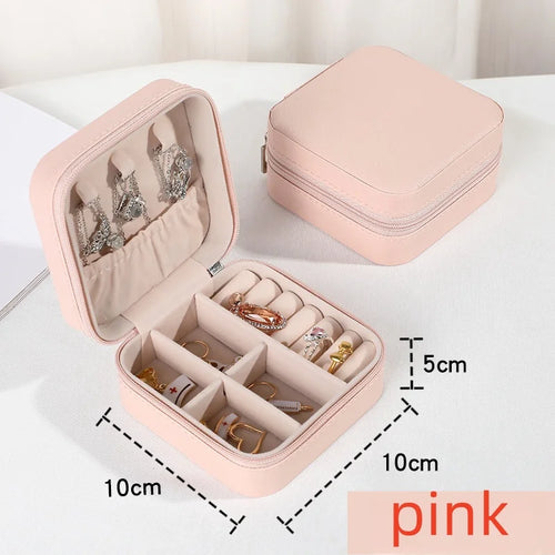 Mini jewelry storage box portable family travel earrings necklace