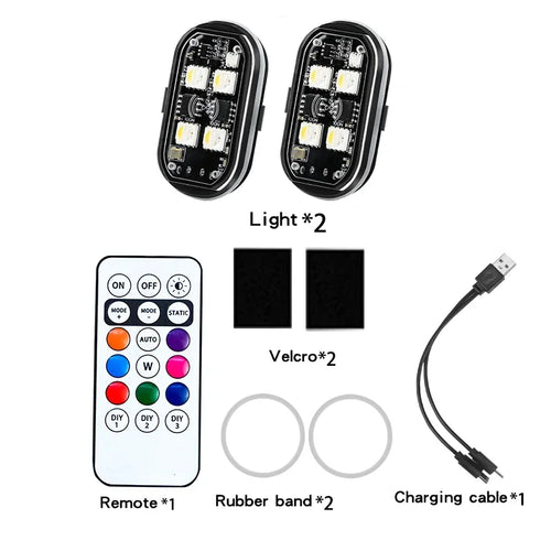 Wireless Light Aircraft Airplane Helicopter Warning Lights RGB Led