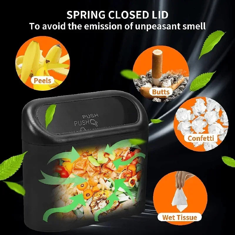3Pcs Car Trash Can (with Lid) Contains 60 (300) Garbage Bags, Small