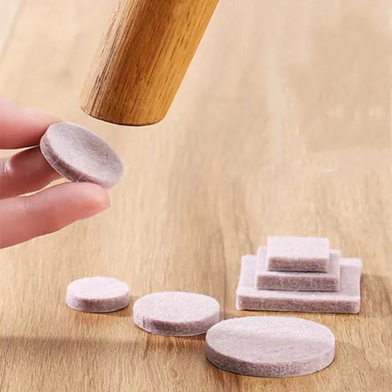3-72Pcs Felt Chair Leg Pads 3mm Thick Floor Scratch Protector Mat Mute